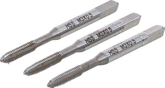 Thread Tap Set 3-piece M3 x 0.5 Tap Set