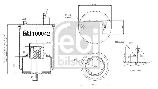 Bellow, air suspension Volvo Lkw 21977974