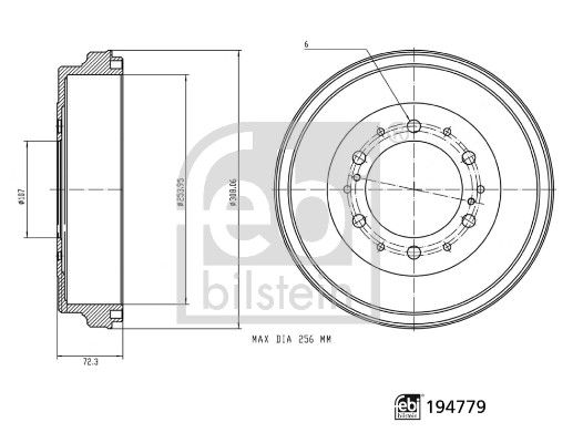 Brake Drum TOYOTA 42431-26200