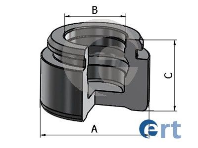 Piston, brake caliper
