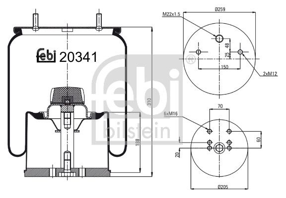 Bellow, air suspension Bergische Achsen 05.429.42.18.1 S1