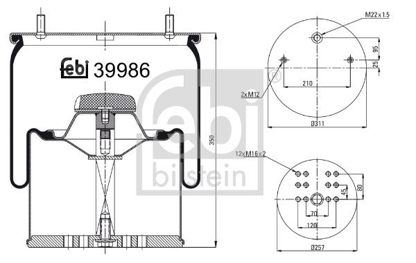 Bellow, air suspension Bergische Achsen 05.429.41.69.0