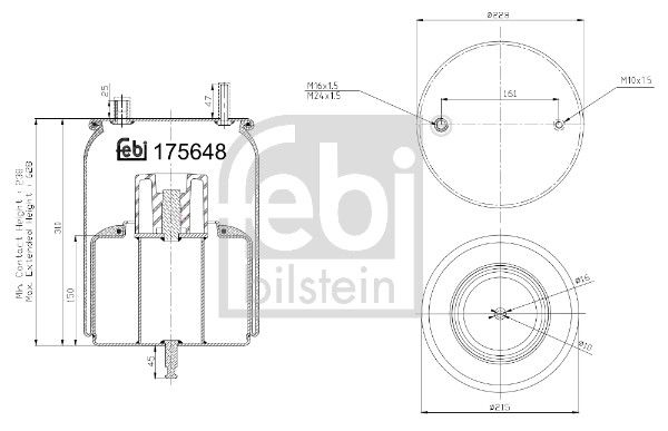 Bellow, air suspension Volvo Lkw 21325234