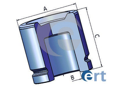 Piston, brake caliper