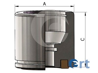 Piston, brake caliper