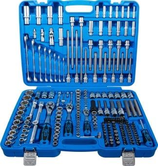 Socket Wrench Set 213-piece Socket Set, 1/4" + 3/8" + 1/2"