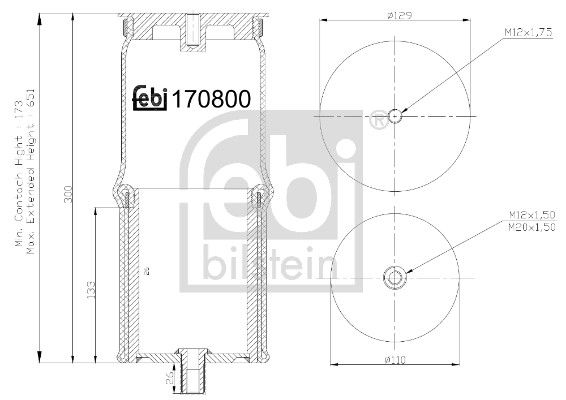 Bellow, air suspension DAF 1690 384