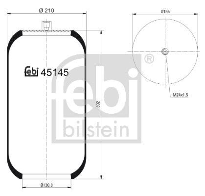 Bellow, air suspension EVOBUS 629 327 00 01