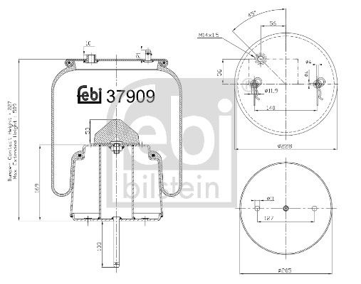 Bellow, air suspension Scania 1 440 305