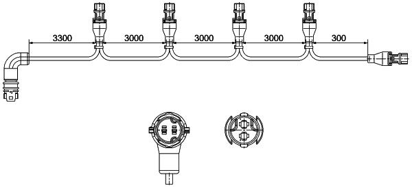 Connecting Cable, side marker lamp