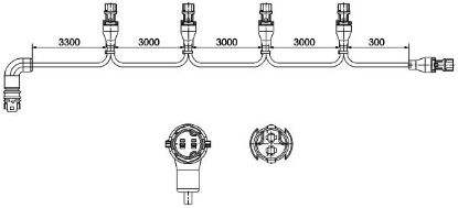 Connecting Cable, side marker lamp