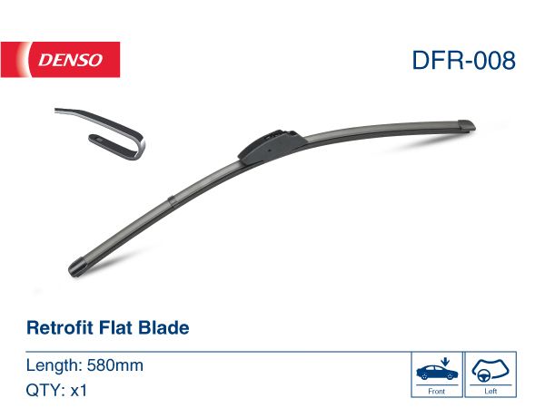 Wiper Blade DENSO FLAT RETROFIT 580mm