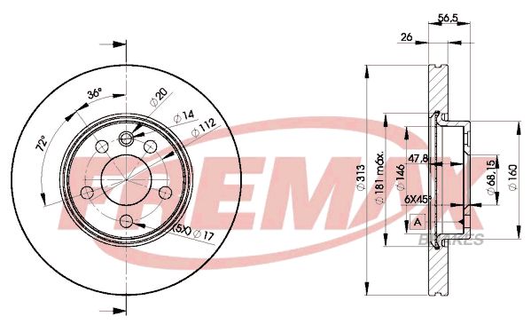 Brake Disc SHARAN (7M8, 7M9, 7M6)