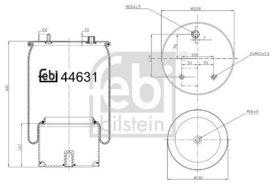 Bellow, air suspension DAF 1794 428