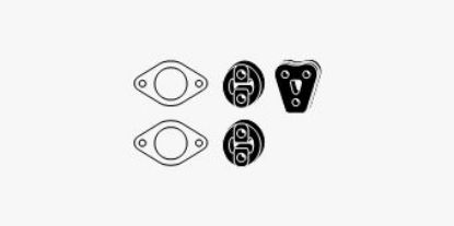 Mounting Kit, exhaust system Kia Rio CRDi II