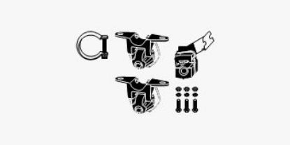 Mounting Kit, exhaust system Peugeot 307 D