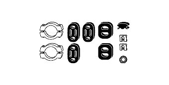 Mounting Kit, exhaust system Saab 900 V6