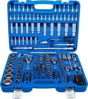 Socket Wrench Set 192-piece 12-pt. Socket Set, 1/4 + 3/8 + 1/2