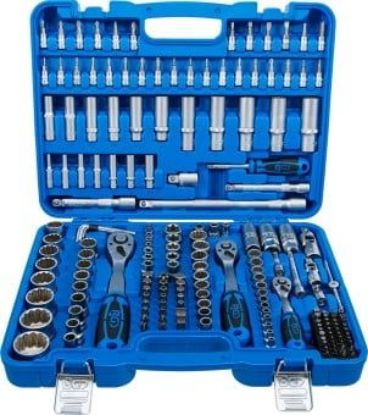 Socket Wrench Set 192-piece 12-pt. Socket Set, 1/4 + 3/8 + 1/2