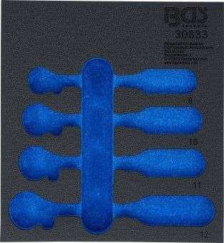 Pull-Out Compartment, drawer (tool trolley) 1/6 Tool Tray for Workshop Trolley, empty: 4-piece