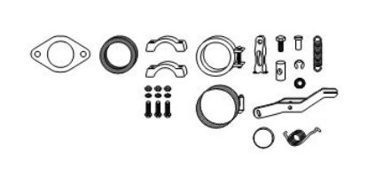 Mounting Kit, heat exchanger VW Typ 1/2