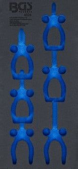 Pull-Out Compartment, drawer (tool trolley) 1/3 Tool Tray (408x189x32 mm), empty, for 6-piece