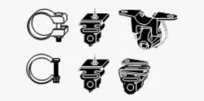 Mounting Kit, exhaust system Citroen C3 HDi