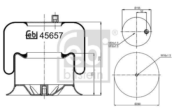 Bellow, air suspension Mercedes-Benz LKW 942 320 04 17