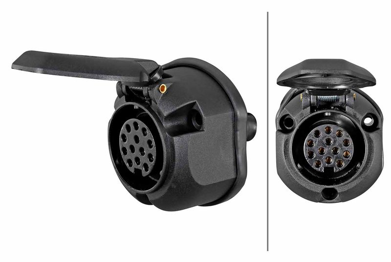 Socket 13-klemmiga, udutuled on/off