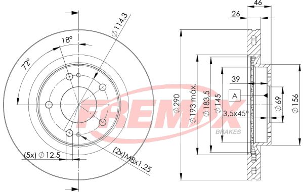 Brake Disc Mitsubishi MN 116 981