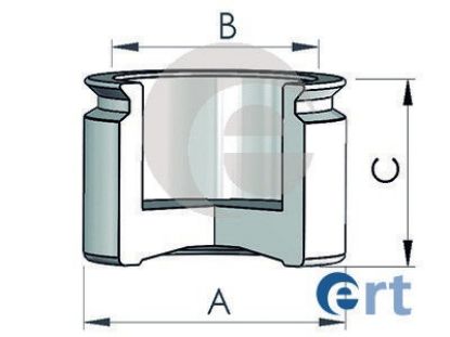 Piston, brake caliper