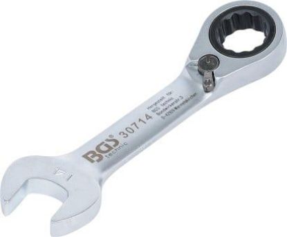 Ratchet Ring Open-ended Spanner Ratchet Wrench, short, 14 mm