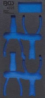 Pull-Out Compartment, drawer (tool trolley) 1/3 Tool Tray (408x189x32 mm), empty, for 4-piece