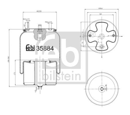 Bellow, air suspension Volvo Lkw 21961472 S1