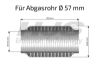 Flex Hose, exhaust system 57x100mm tugev sisu