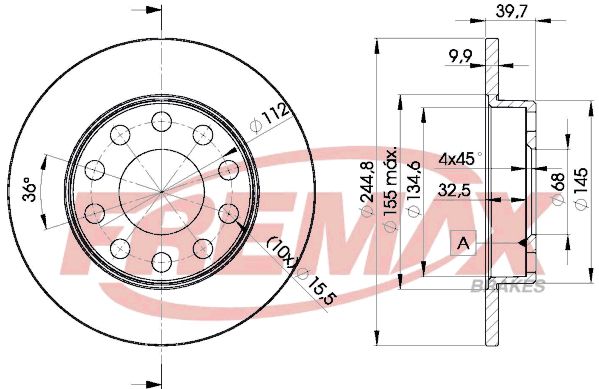 Brake Disc VAG - 8E0 615 601B