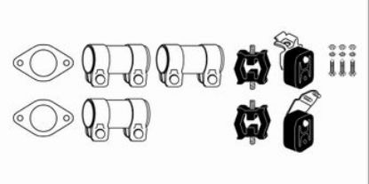 Mounting Kit, exhaust system BMW 520i E39