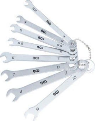 Spanner Set, ring/open ended 8-piece Combination Spanner Set, Small Type, 4 - 1