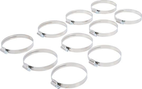 Assortment, hose clamps Hose Clamp, 60x80 mm, Stainless Steel, 10 pcs.
