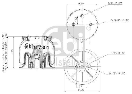 Bellow, air suspension Iveco 5 0403 5755 S1