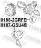 Deflection/Guide Pulley, V-ribbed belt TOYOTA 16604-31010