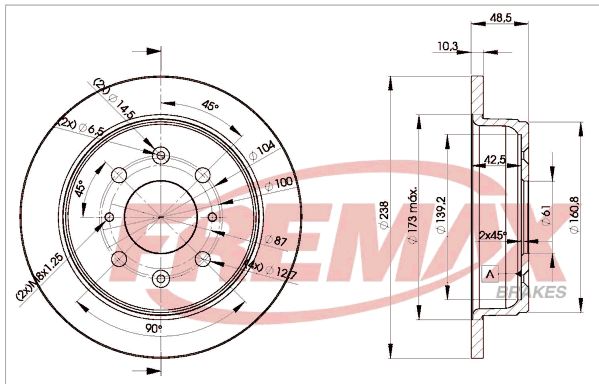 Brake Disc JAZZ II (GD), CRX III (EH, EG)