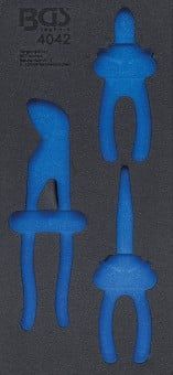 Pull-Out Compartment, drawer (tool trolley) 1/3 Tool Tray (408x189x32 mm), empty, for 3-piece