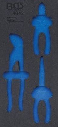 Pull-Out Compartment, drawer (tool trolley) 1/3 Tool Tray (408x189x32 mm), empty, for 3-piece