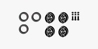 Mounting Kit, exhaust system Mazda 6 TDi