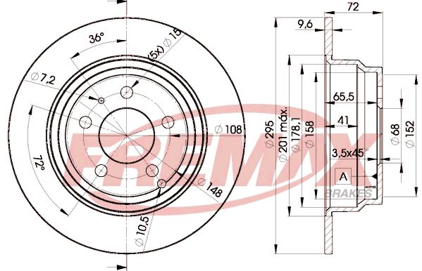 Brake Disc VOLVO V70 I (LV), 850 (LS)