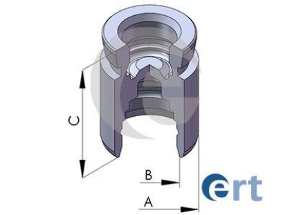 Piston, brake caliper