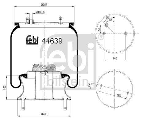 Bellow, air suspension Scania 2 024 281