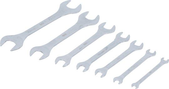 Open-end Spanner Set 7-piece Double Open End Spanner Set, extra flat, 6