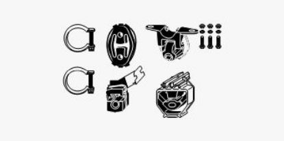 Mounting Kit, exhaust system Peugeot 307 CC 16V